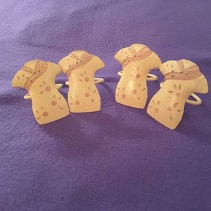 Japanese Dress Napkin Rings - (Set of 4)